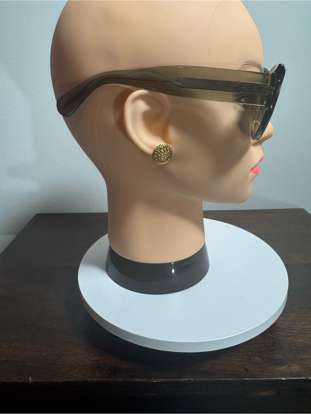 Quay Australia Olive Translucent Frame Sunglasses with Black Gradient Lenses - Picture 2 of 10